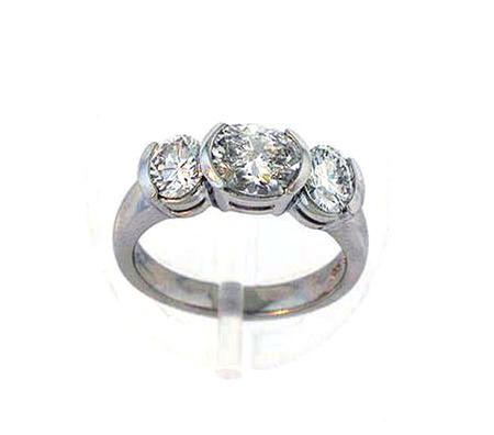 Platinum Oval Diamond Engagement Ring                              A36545