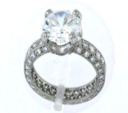 Platinum Diamond Engagement Ring                              F4556 