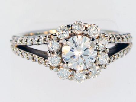 14k White Gold Diamond Engagement Ring            F5224 