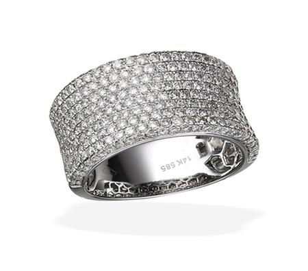 14k White Gold Diamond Band             F5202