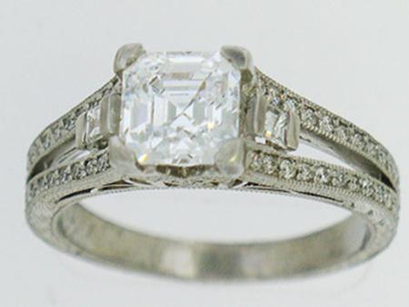 14k White Gold Diamond Engagement Ring                        F5170