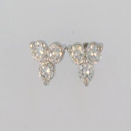 14k White Gold Diamond Earrings        17-00081