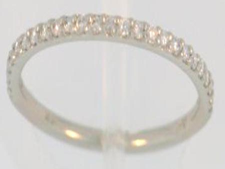 14k White Gold Diamond Wedding Band                               A36118