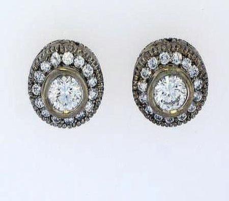 18k White Gold Diamond Earrings                                   A35480
