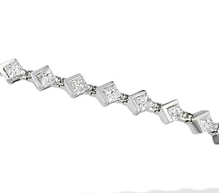 14k White Gold Diamond Bracelet                            F5222