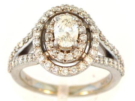 14kt White Gold Diamond Engagement Ring                         F5175