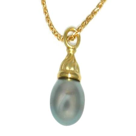 18k Yellow Gold Grey Tahitian Pearl Pendant  (Chain not included)      C Bunt