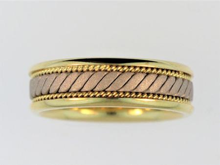 Platinum 18kt Yellow Gold Wedding Band         SAM 1194              Special Order 