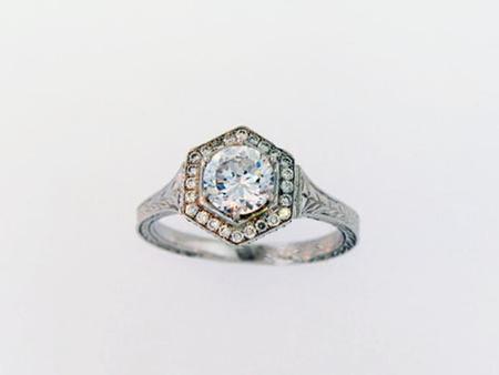 14k White Gold Diamond Engagement Ring                           F5172