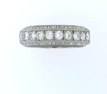 Platinum Diamond Pave Band                               F5067