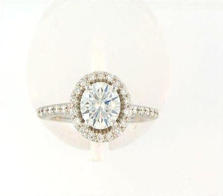 14k White Gold Diamond Engagement Ring               A36524